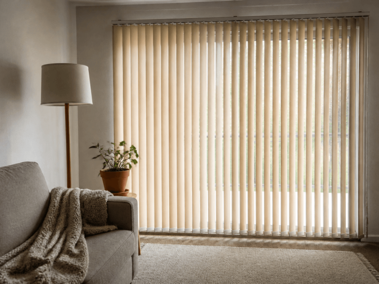 Vertical Blinds Letting In Too Much Light? Add Blackout Without Removing Them